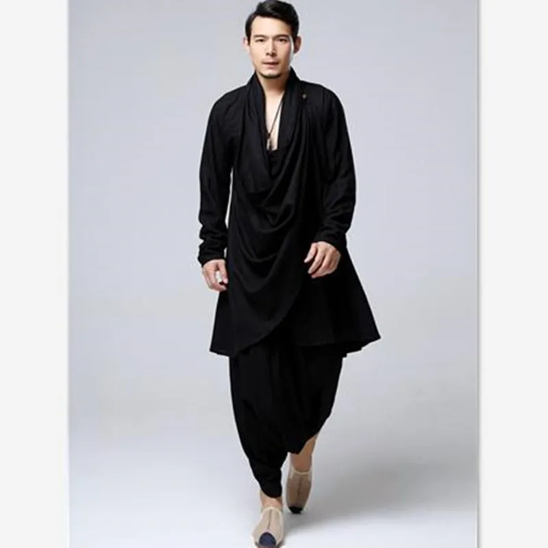 Китайский кунг-фу clothing мужчины белье casual плюс размер свободные тай-чи plus хлопок