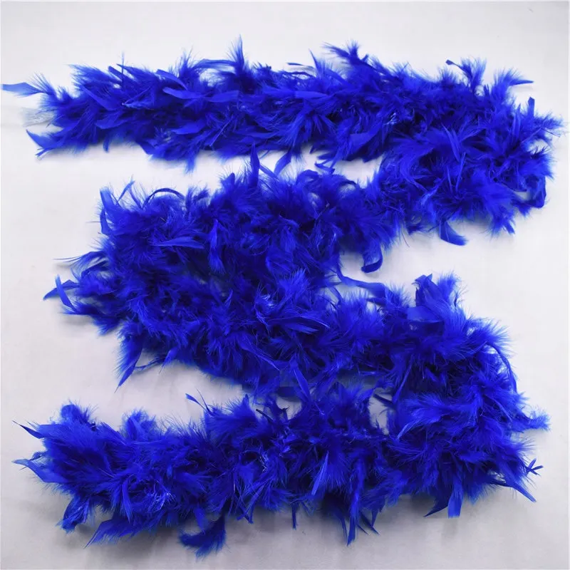 Royal Blue 2 ярда пушистый белый TurkeyFeather боа около 60 грамм аксессуары для одежды куриное перо костюм/шоу/перья для рукоделия Вечерние - Цвет: Royal Blue