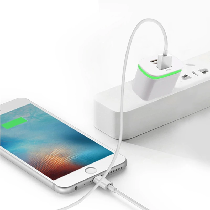 Timisoojun Mobile Phone Charger 5V/2A 2 Port USB For iPhone Samsung Xiaomi Huawei Fast Charging Universal Travel Adapter | Мобильные
