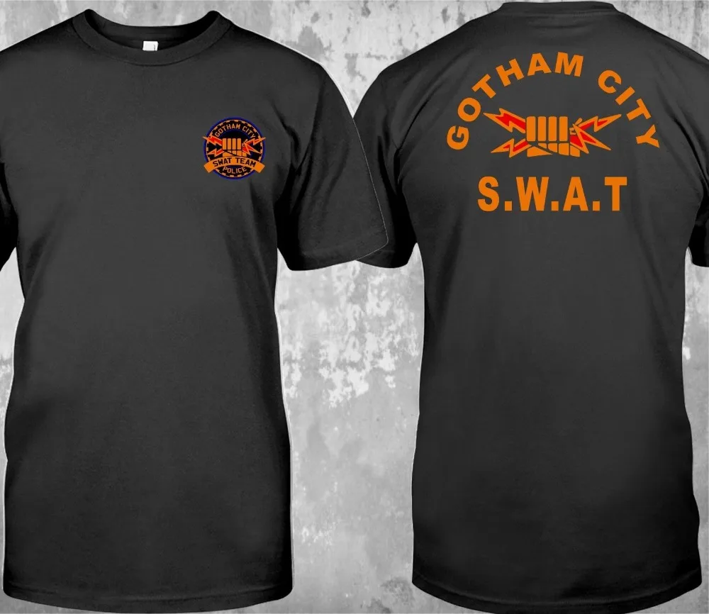 

New Swat S.W.A.T. Police Department Gotham City - Custom Newest 2019 Fashion Stranger Things Short Sleeve Cheap T Shirts