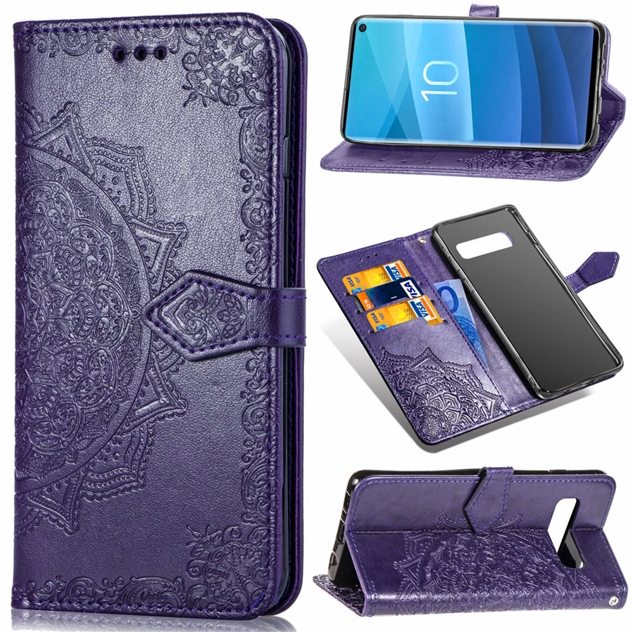 Для samsung S10 Plus чехол для Fundas samsung Galaxy S10E S10 S 10 чехол 3D Мандала Coque Флип кожаный чехол для телефона s Etui