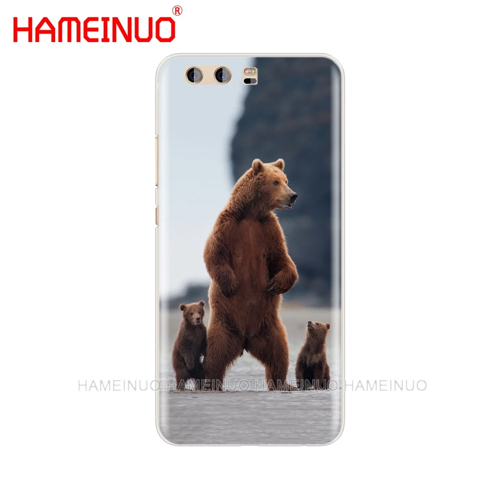 Одинарный чехол HAMEINUO с коричневым медведем из Аляски для телефона huawei Ascend P7 P8 P9 P10