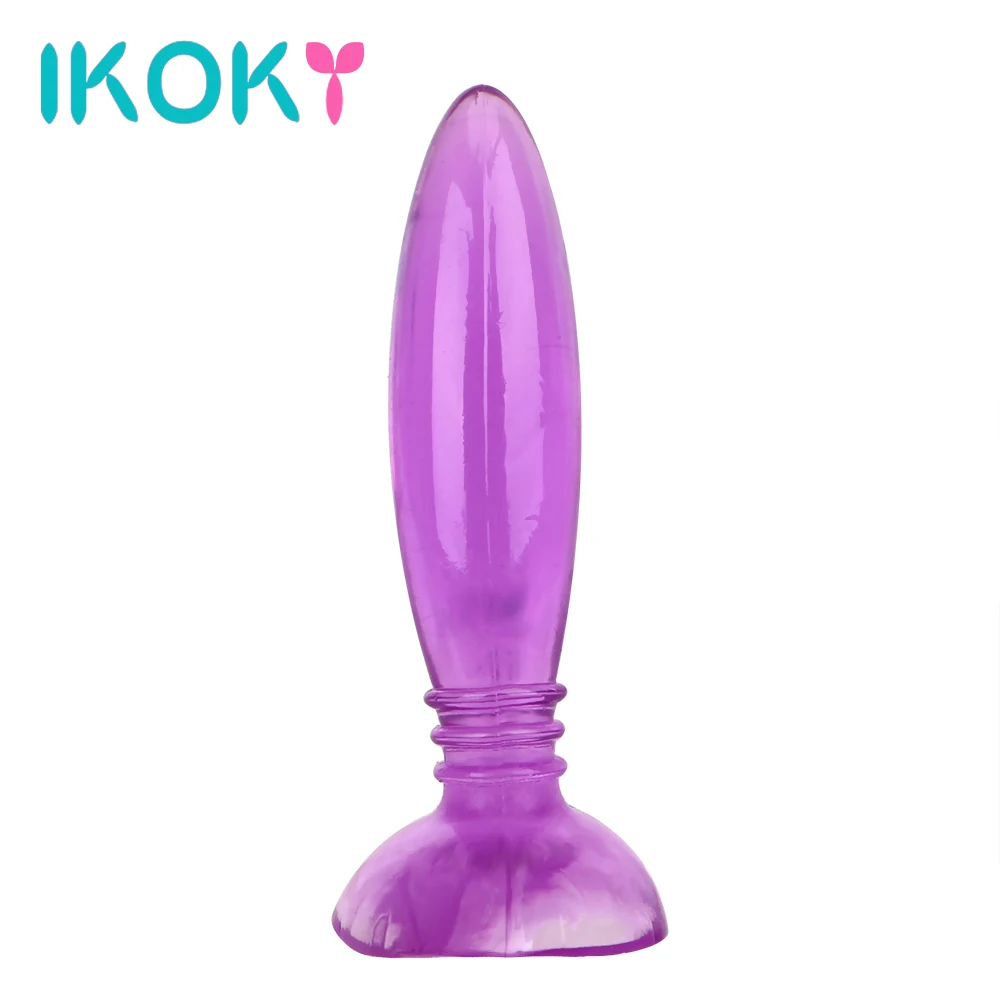 IKOKY Jelly Anal Plug Sex Toys for Men Women Prostate Massager Masturbation Real Skin Feeling Butt Beginner Dildo | Красота и
