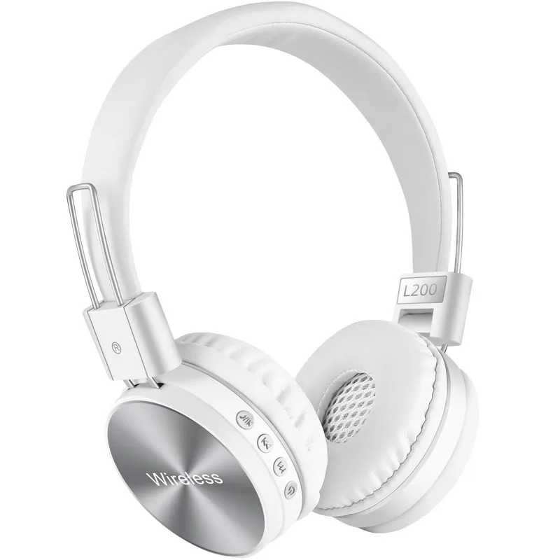 Белый VOBERRY беспроводные наушники Bluetooth 4,2 гарнитура Регулируемые наушники с микрофоном для ПК мобильного телефона Mp3 DD CT - Цвет: Белый