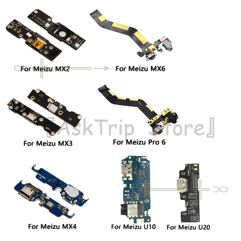 USB зарядный порт док разъем с микрофоном гибкий кабель запчасти для ремонта Meizu Mx2