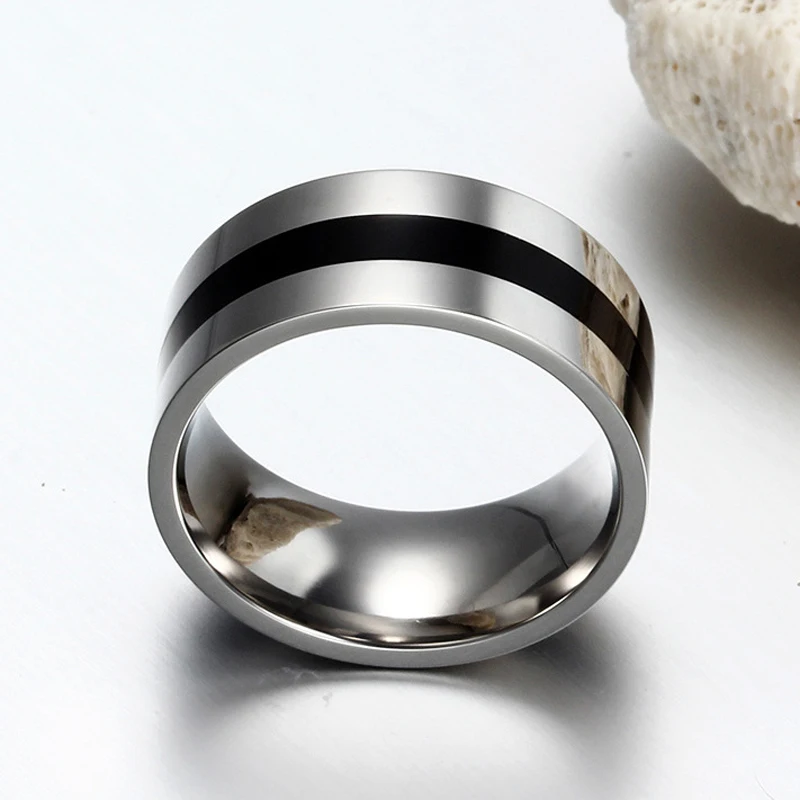 9 мм в ширину мужское кольцо из нержавеющей стали обручальные кольца с черной