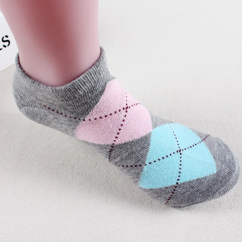 5 Цветов Конфеты Цвет Женщин Носки Короткие Лодыжки Лодка Низкий Спорт | Женская