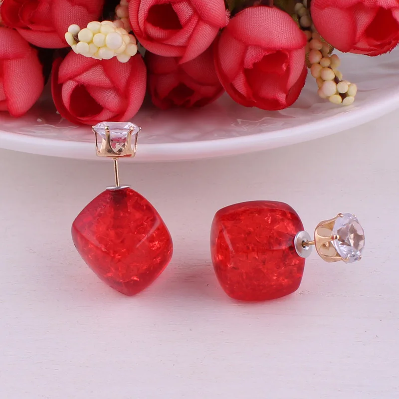 Новое поступление яркие разноцветные Серьги с двумя жемчужинами и