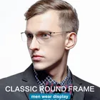 Мужские и женские очки в винтажной оправе, квадратные очки в деловой титановой оправе с клипсой для близорукости, 2021