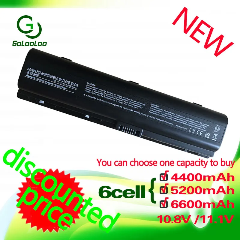 Golooloo 6 CELLS laptop Battery FOR HP HSTNN-W34C HSTNN-W20C HSTNN-C17C HSTNN-IB42 462337-001 HSTNN-LB42 | Компьютеры и офис