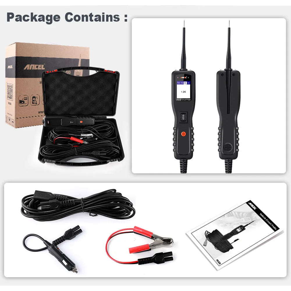 Ancel power Scan PB100 12V автоматический тестер цепи электрическая система автомобильный