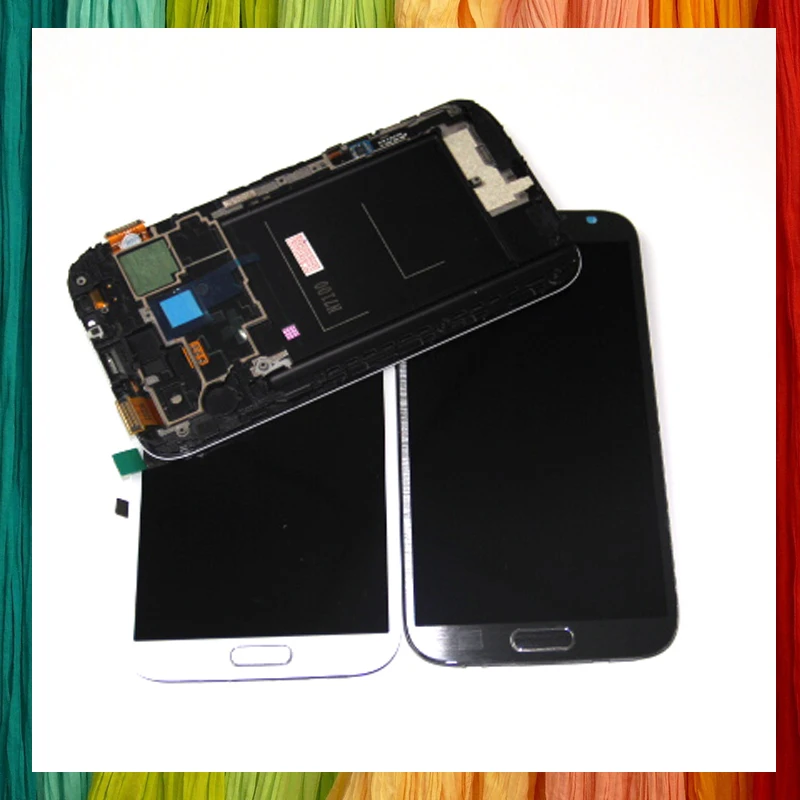 Для Samsung Galaxy Note 2 N7100 Super AMOLED ЖК дисплей сенсорный экран дигитайзер полная сборка с