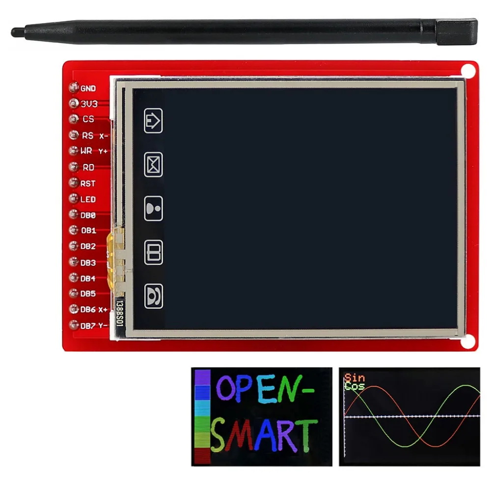2 &quotTFT LCD сенсорный экран Breakout Board модуль с сенсорной ручкой для Arduino|module for arduino|module