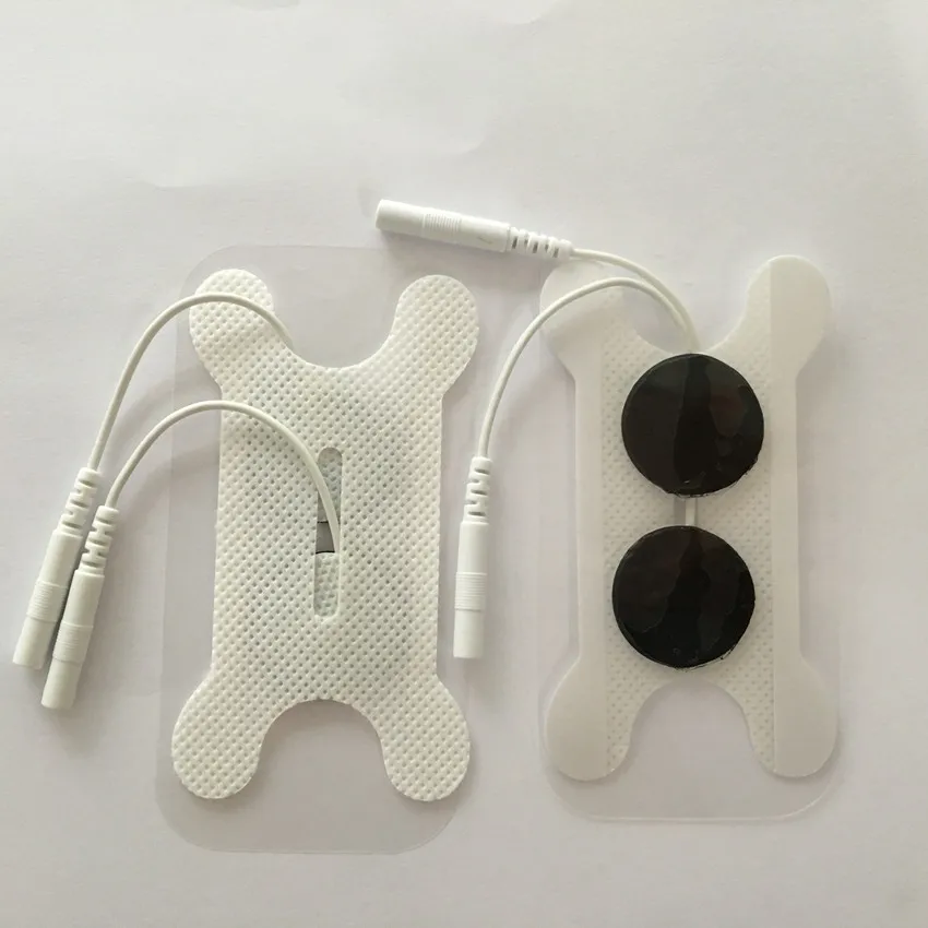 

Free shipping 5000pcs white Throat EMS TENS unit acupuncture electrode pads with 2.5mm snap for swallow throat physiotherapy