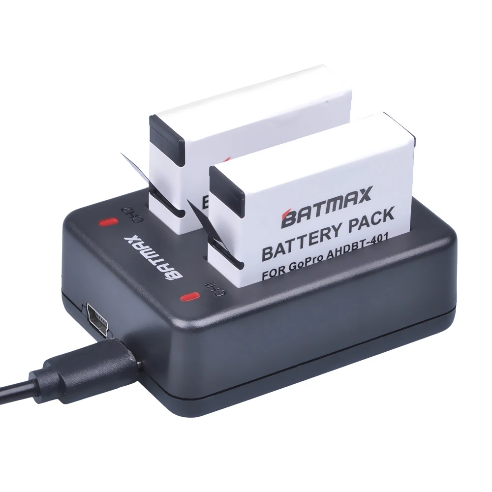 Для 3X 1500mAh Gopro Hero 4 батарея AHDBT-401 + двойной USB зарядное устройство для GoPro4 HD Hero4