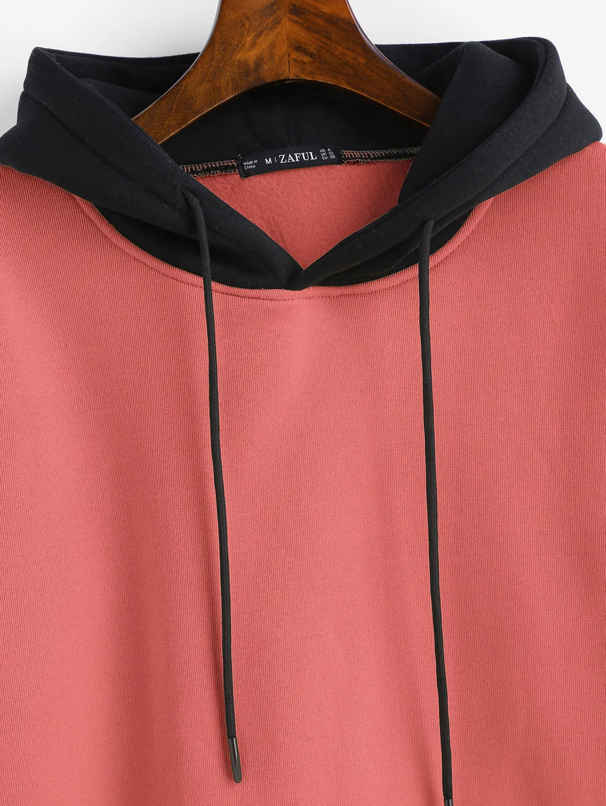 ZAFUL Толстовка для женщин Kawaii милые контрастные карамельные цвета толстовки реглан с длинным рукавом передний карман Drawsting толстовка с капюшоном