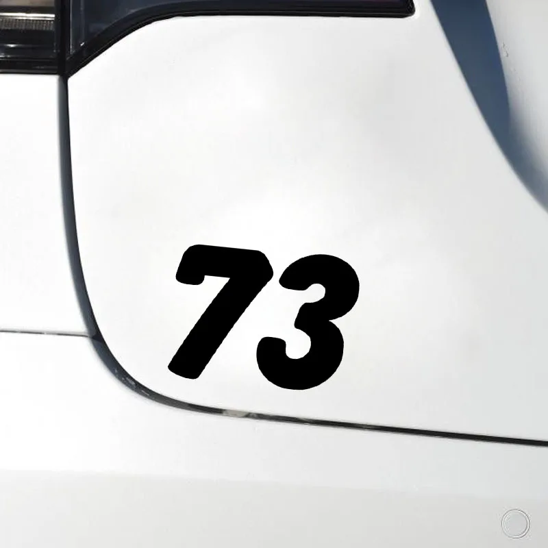 YJZT 15 см * 11 1 Забавный гоночный номер 73 виниловый автомобильный стикер наклейка