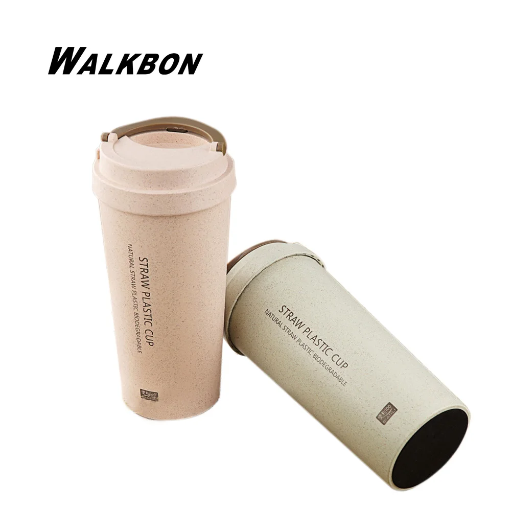 WALKBON Пластиковые С Двойной Стенкой Бутылку Воды Изолированные Анти Ошпарить