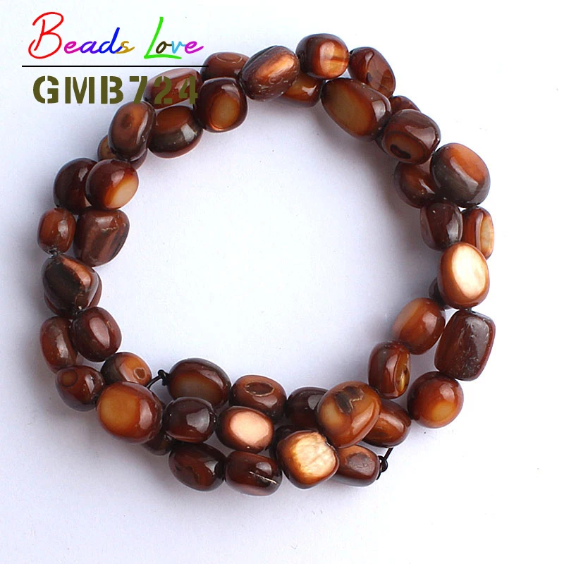 Бусины из натурального камня 8-10 мм Перламутровые россыпью для изготовления