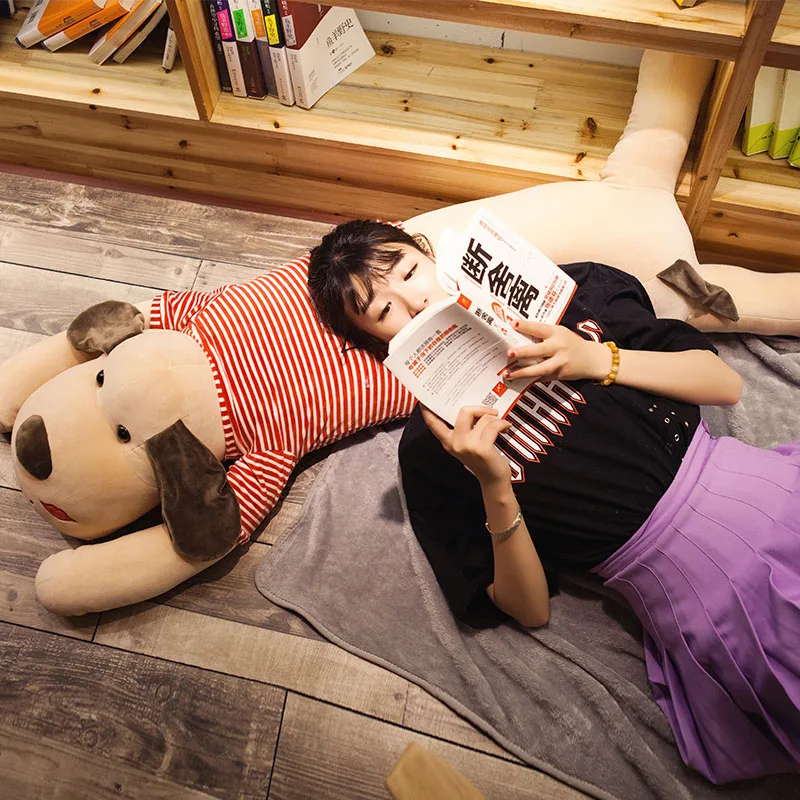 comprar Dorimytrader Pop Macio Fofinho Deitado Cão Gigante De Brinquedo De Pelúcia Dos Desenhos Animados Animais Cães Dormir Boneca Travesseiro 130 Centímetros 150 Centímetros DY50077