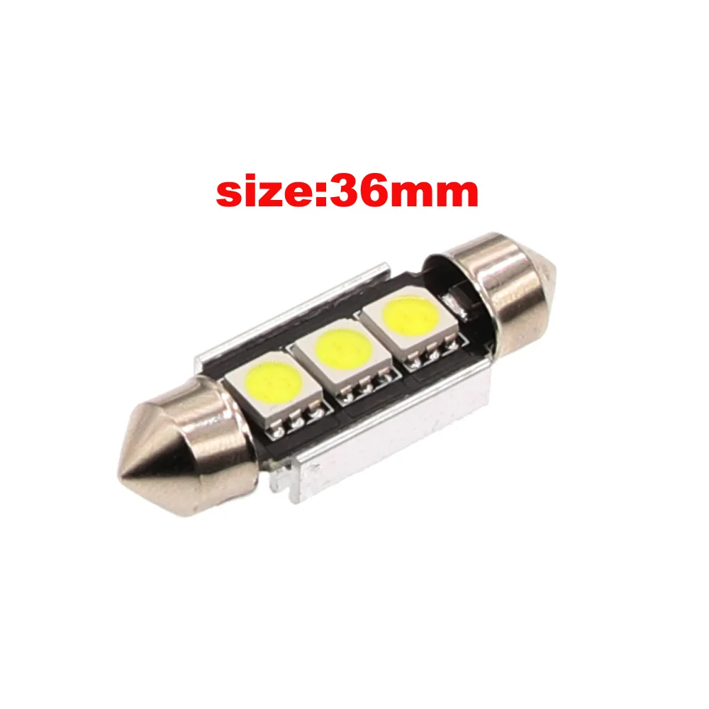 10 шт. 36 мм 39 41 3 SMD 5050 Чистый белый купол гирлянда CANBUS Нет Ошибка автомобилей