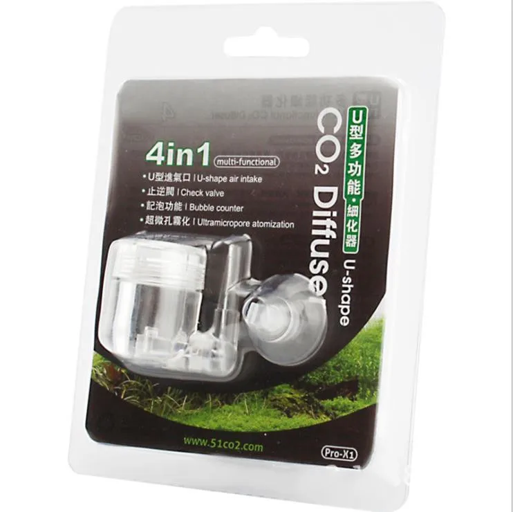 4in1 Multi-functional U-Shape air intake check valve Bubble counter Ultramicropore atomization For Cilindro Co2 Aquarium Plant | Дом и сад