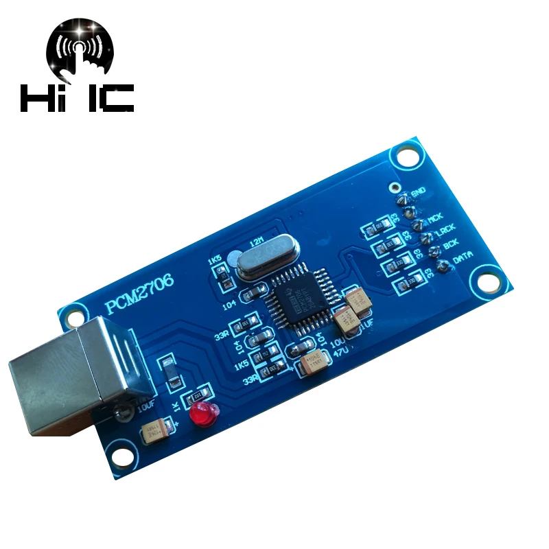 Оливковый PCM2706 цифровой аудио USB дочь карта Поддержка I2S DAC декодер (Amanero же размер)