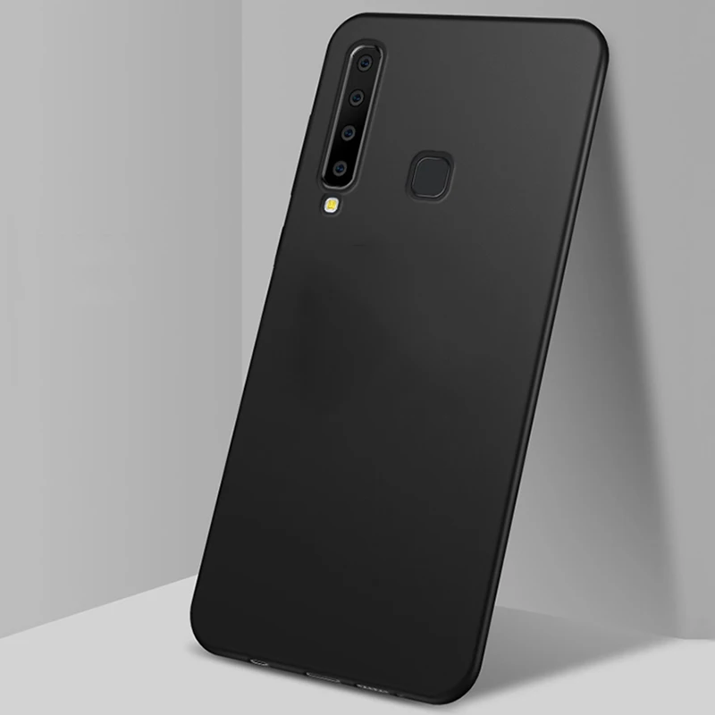 Черный Мягкий черный чехол ТПУ для samsung Galaxy A70 A60 A50 A40 A30 A20E A10 M20 ультра тонкий роскошный кожаный прочный гладкий на ощупь чехол для A7 A750 A9S - Цвет: Черный