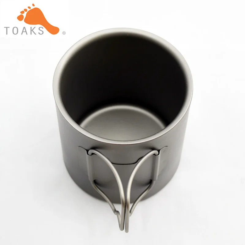 TOAKS CUP 450 DW титановая двойная настенная чашка Ультралегкая уличная кружка без
