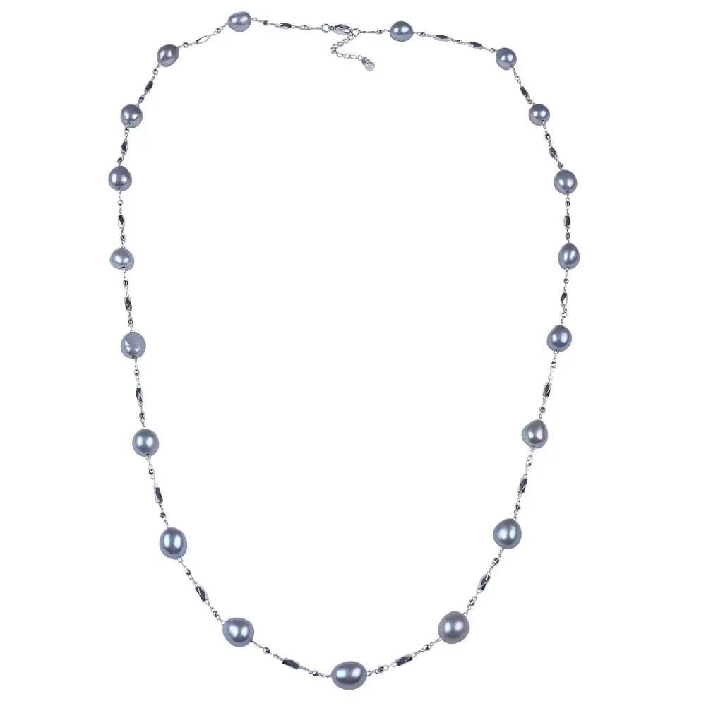 

Trendy Design Gray Freshwater Pearl Necklace Baroque Pearl Necklace