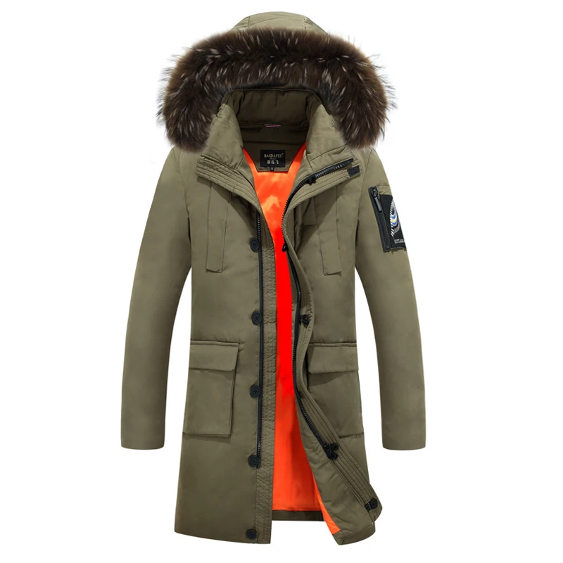 Зимняя мужская куртка 2016 зимняя брендовая утепленная Мужская теплая на утином