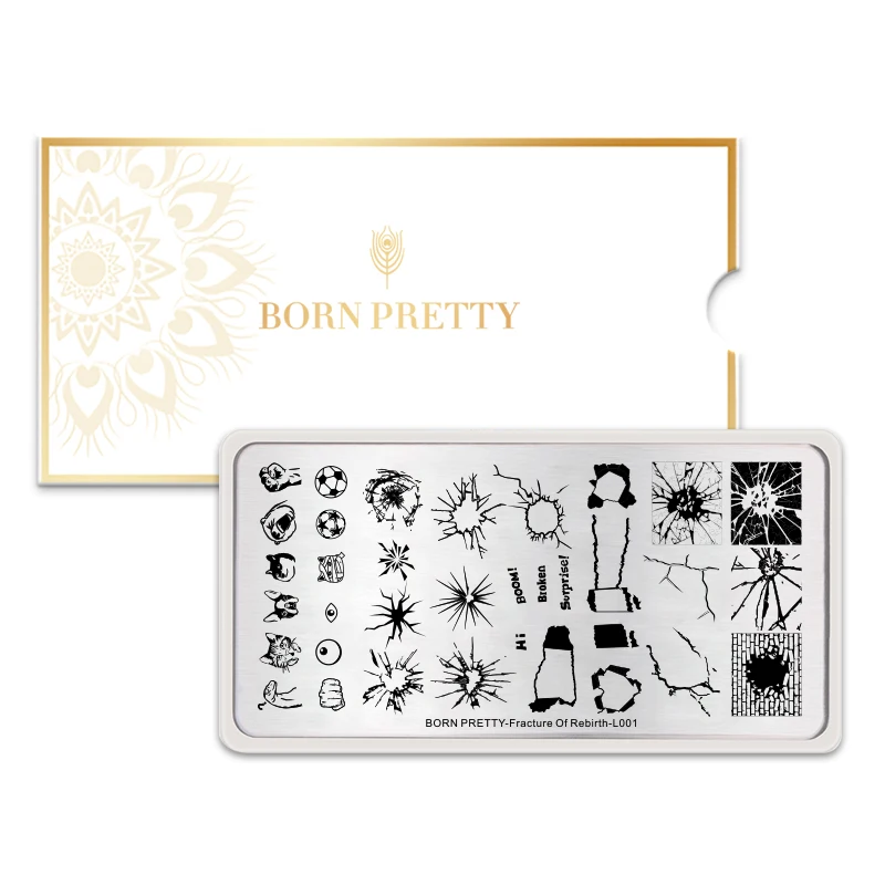 Пластины для стемпинга из нержавеющей стали BORN PRETTY аксессуары дизайна ногтей