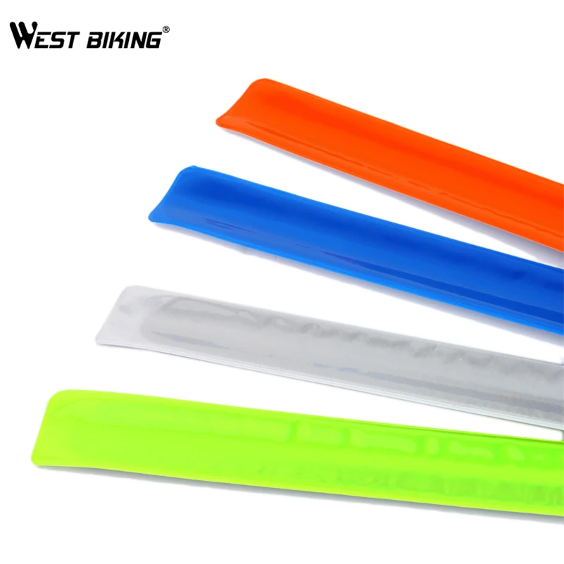 WEST BIKING 4 шт./лот светоотражающие полоски для езды на велосипеде ремень ног