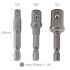 3 шт. адаптер с шестигранной головкой для сверла, набор гаечных ключей 14 ''38'' 12''