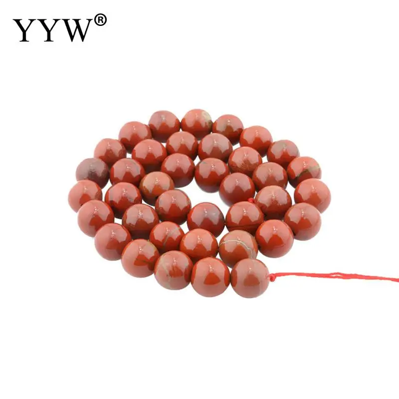 YYW круглые красные бусины из натурального камня ювелирные изделия свободные для