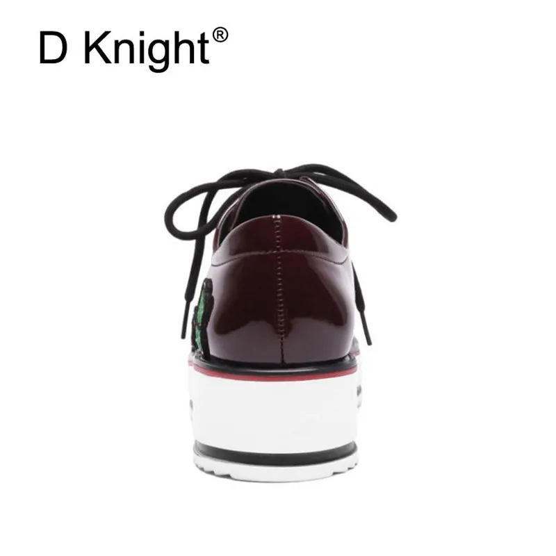 Оксфорды женские удобные туфли оксфорды на платформе со шнуровкой криперы