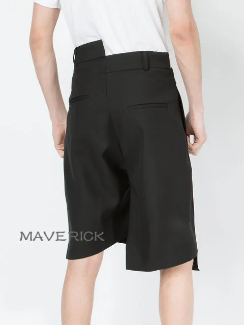 S-6XL!!2019 summer new style asymmetric amlposition shorts personality trend irregular pants.