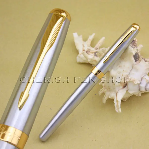 

Hot-selling Baoer 388 High Quality Cheap Price Silver and Golden Smooth Arrow Clip M Nib Ink/Brand/Fountain Pen Free Shipping