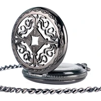 antique pocket watch hollow chinese knot design with rome numbers dial self winding pocket watch gift for men