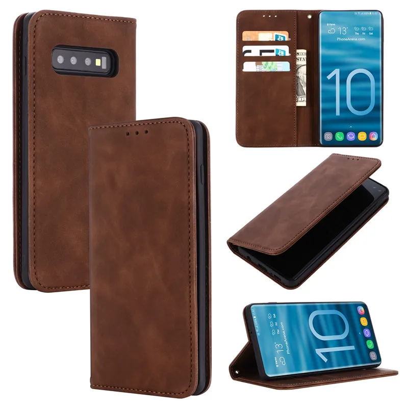 Для Samsung Galaxy S8 S9 S10 плюс S10E G973 G970 G975 G955 G950 корпус Роскошный кожаный чехол книжка