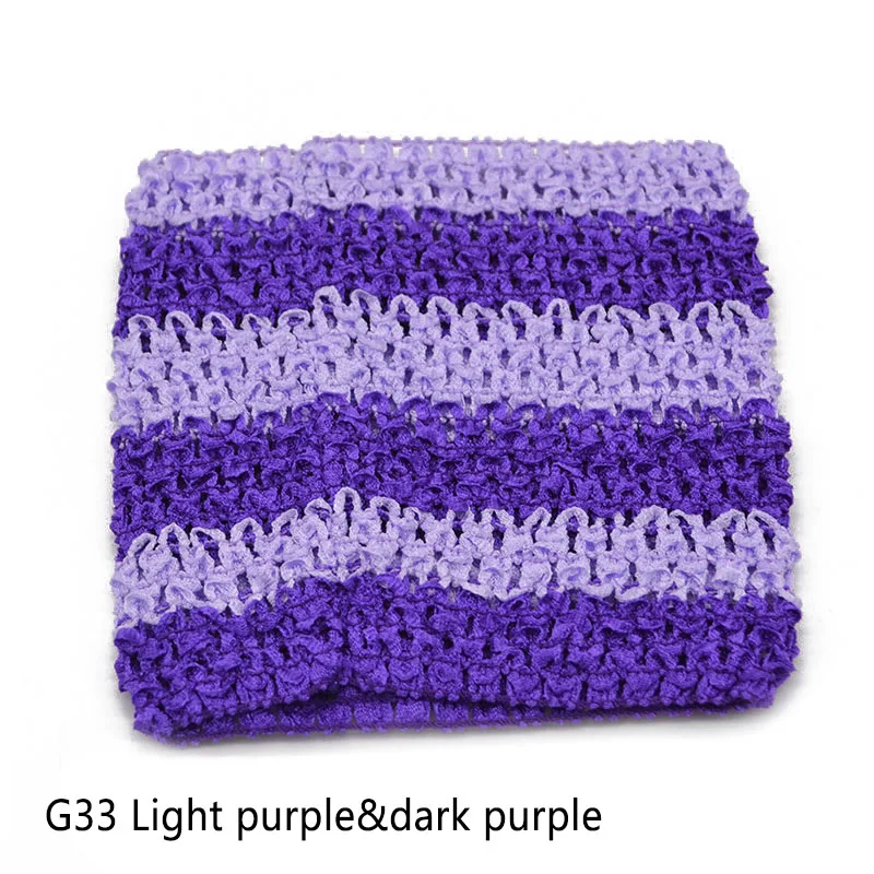 light dark purple 35 цветов, 6 дюймов, эластичная повязка на грудь для малышей, вязаная крючком повязка на голову, юбка-пачка «сделай сам» топы-трубы, одежда, одежда - Цвет: light dark purple