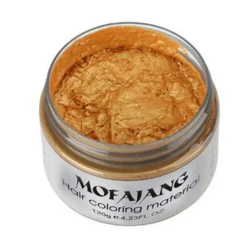 yellow MOFAJANG 120 г, красящий воск для волос, серебристо-пепельно-серый, сильная фиксация, временная краска для волос, гель, грязевая, легко моющаяся краска для волос, стильный воск - Цвет: yellow