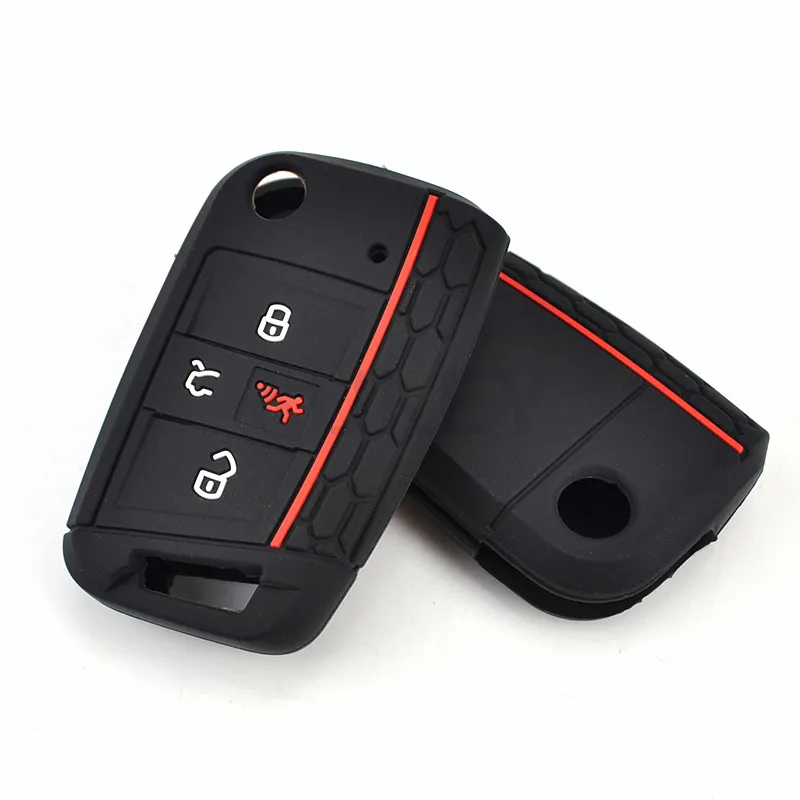 Силиконовый чехол для VW Golf 7 Skoda Octavia Atlas 2016 2017 2018|key case for car|car key coverfob cover |