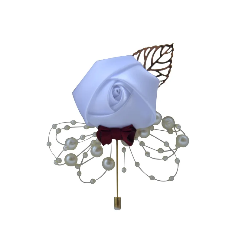 Свадебная брошь для выпускного вечера корсаж церемония цветок жениха бутоньерка