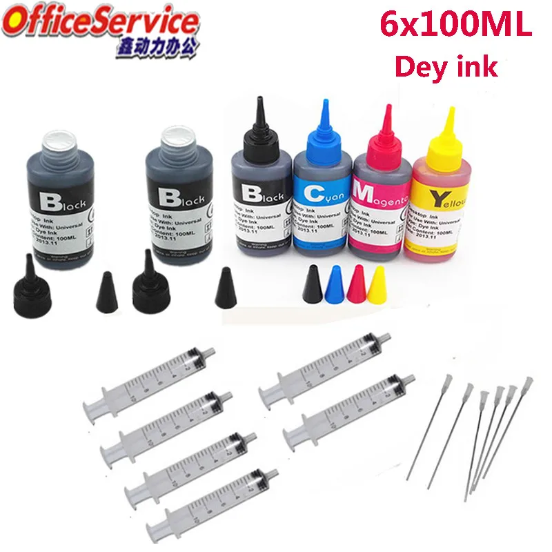 Dey ink 6x PGI-220 CLI-221 многоразового картридж для canon ip3600 ip4600 ip4700 mx860 MX870 MP550 MP560 MP620 MP630 MP640 MP980 принтера - Цвет: Dey ink 6x