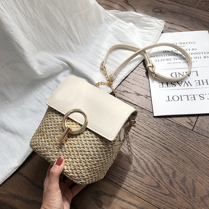 Женская сумка мессенджер маленькая соломенная через плечо 2019|Сумки с ручками| |