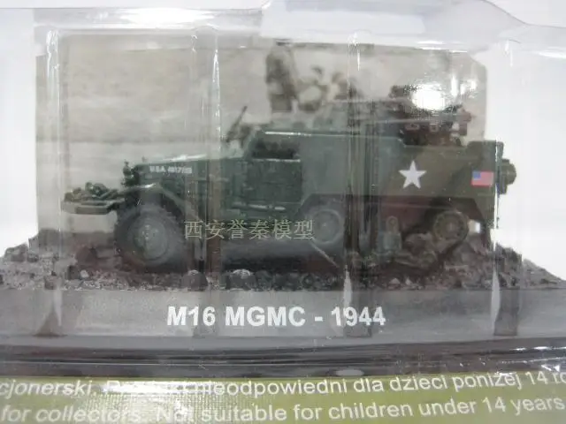 Американская модель военного танка AMER 1/72 M16 MGMC 1944 литый под давлением