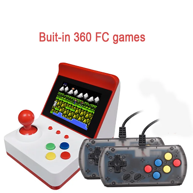 Retro FC Mini Video Game Console 3 Inch Built In 360 Games Handheld Family Kid Gift Toy | Электроника