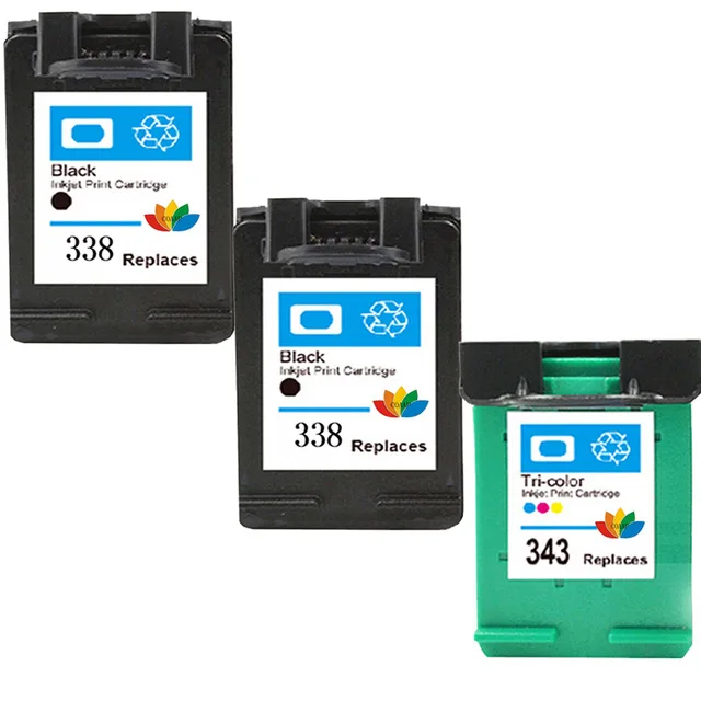 Восстановленные чернильные картриджи для принтера HP 338 343 Deskjet 460c 5740 5745 6520 6540 6620 6840