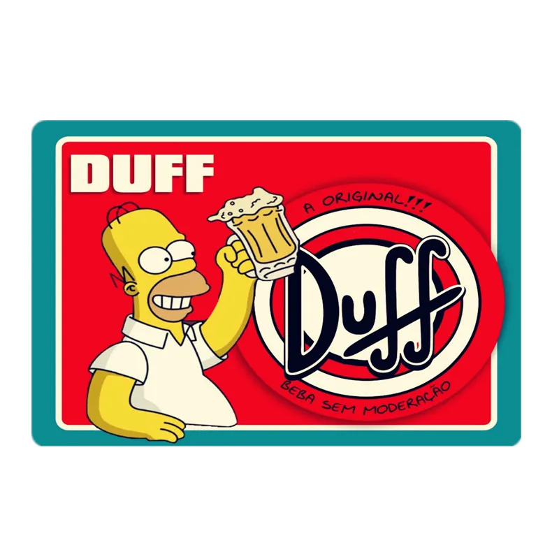 Duff пиво на спирт индивидуальные металлические знаки Симпсоны постер есть больше